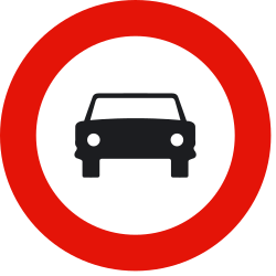 Coches prohibidos.